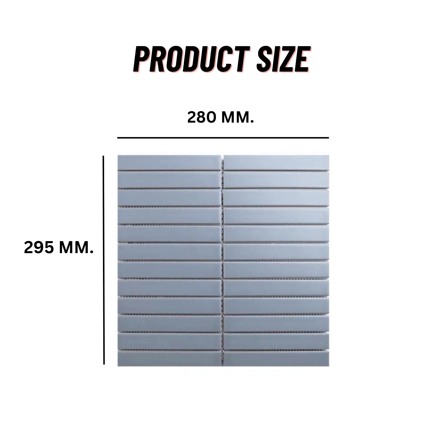 โมเสค TIMELESS TILES RM STRIP MOSAIC TILES 29.5X28 ซม. ผิวด้าน สีเทา (ราคา/ตร.ม.)_1